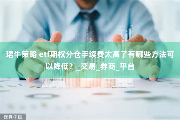 珺牛策略 etf期权分仓手续费太高了有哪些方法可以降低？_交易_券商_平台