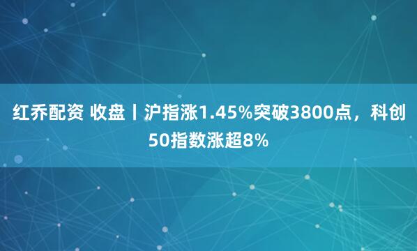 红乔配资 收盘丨沪指涨1.45%突破3800点，科创50指数涨超8%