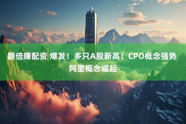翻倍赚配资 爆发！多只A股新高！CPO概念强势 阿里概念崛起