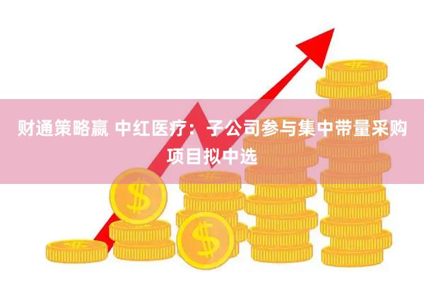 财通策略嬴 中红医疗：子公司参与集中带量采购项目拟中选