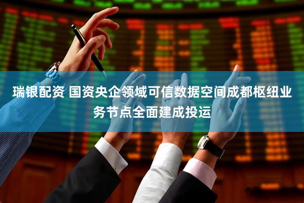 瑞银配资 国资央企领域可信数据空间成都枢纽业务节点全面建成投运